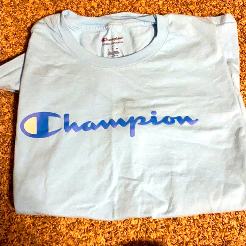 Champion baby blue size large maybe wore like 2